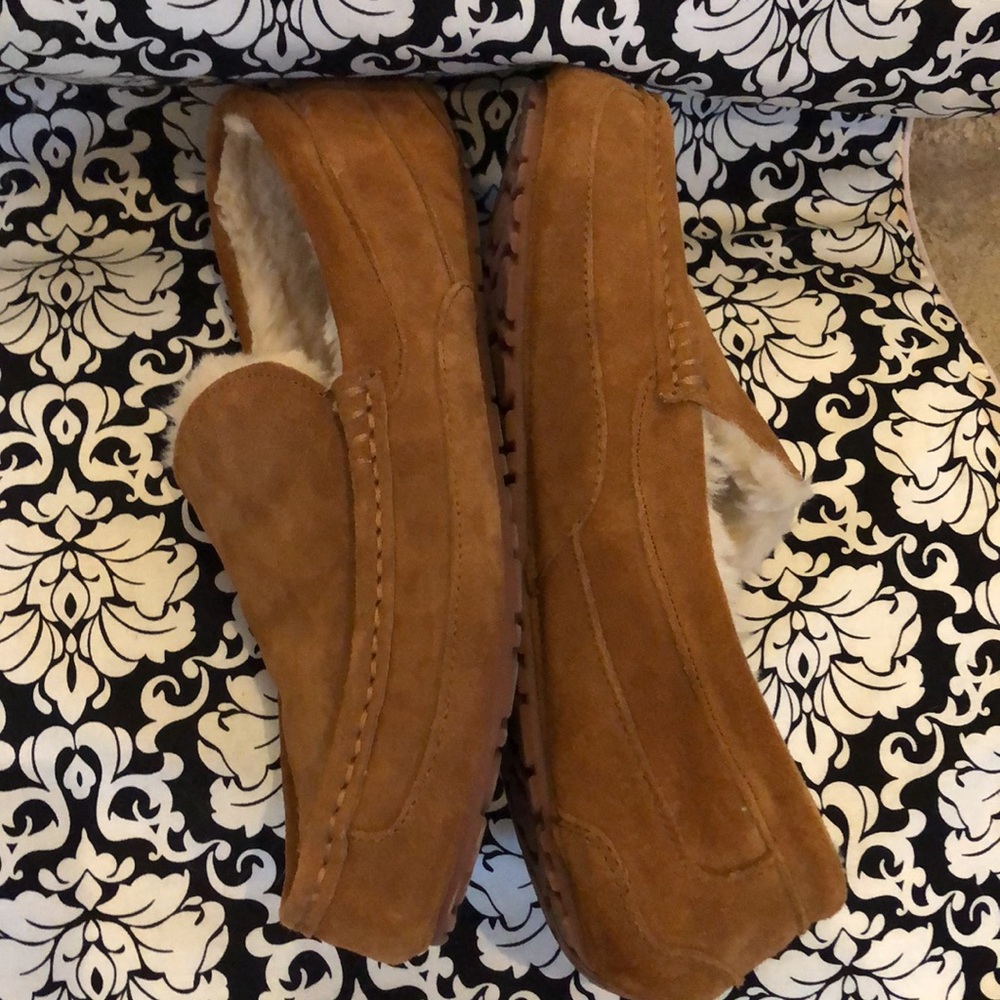 🤎Dream pairs Men suede loafer sheepskin insole rubber sole slippers